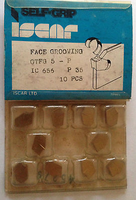 ISCAR GTFG 5-P IC 656 Carbide Inserts 10 Pcs Grooving Lathe Self Grip Cut-Off
