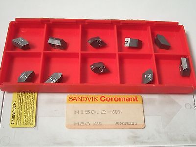 SANDVIK Coromant N150 2 600 H20 K20 Grooving Lathe Carbide Inserts 10 Pcs New