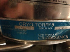 Austin Scientific Deposition Sputtering CTI Cryogenic Cryo Torr 8 Vacuum Pump
