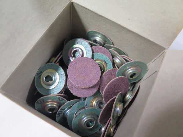 100 Pcs Standard Abrasives 1" 100 SOCATT AO 2 Ply Laminated Discs 522207 New
