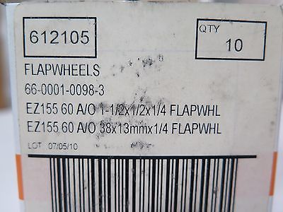 Standard Abrasives 612105 Flap Wheels 1 1/2 x 1/2 x 1/4 60 AO 10 Pcs Brand New