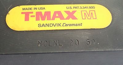 SANDVIK COROMANT MCLNL 20 50 Carbide Inserts Lathe Tool Holder New