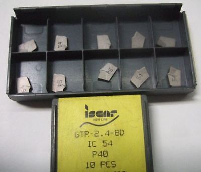 ISCAR GTR 2.4 8D IC54 Carbide Inserts Grooving 10Pcs Self Grip Cut Off Lathe New