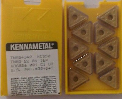 KENNAMETAL TNMG 434 P KC950 22 04 16P Lathe Carbide Inserts 10 Pcs New Gold Tool