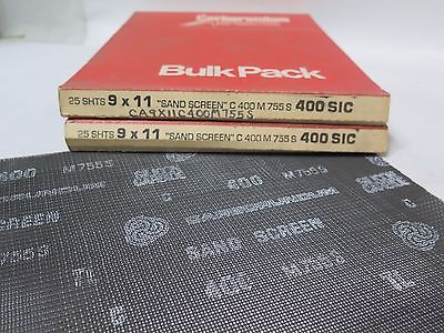 Carborundum Abrasives 9 x 11" silicon Carbide Sand Screen Grit 400 50pcs