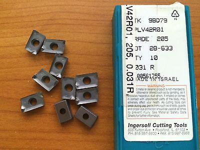 10 Pcs Ingersoll Cutting Tools APLV42R01 205 APLV 42R01 Lathe Carbide Inserts