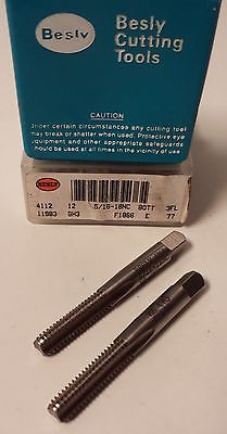 Lot of 2 Besly Tap 5/16-18NC HS GH3 Bottom 3 FLUTE Tap Brand New Made in The USA