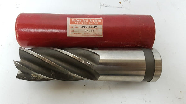 QUINCO TOOL PRODUCTS HSS End Mill 2" x 2 x 4 Shank 6 Flutes New JPLC-64-4M