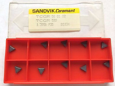 10 Pcs SANDVIK Coromant TCGR 520 06 01 08 135 P35 Lathe Carbide Inserts Tool New