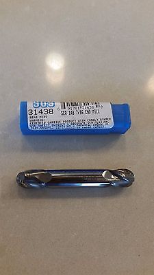 SGS Tool 31438 SER 14B 7/16 End Mill 4 Flute Double End Ball End Made in USA