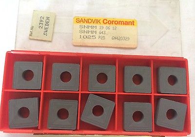 10 Pcs SANDVIK Coromant SNMM 643 19 06 12 1025 P25 Lathe Mill Carbide Inserts