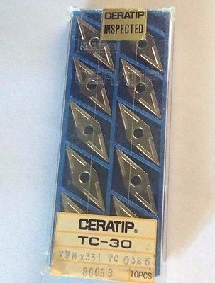 10 Pcs Ceratip TC-30 VNMX 331 TO 0325 Lathe Mill Carbide Inserts Tools New