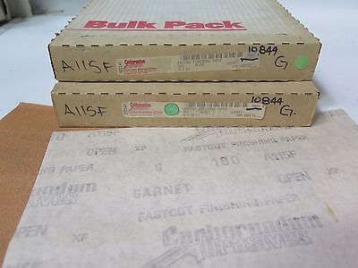 Carborundum Fastcut Finishing Paper 9 x 11" Garnet 180 Grit 10844 Qty 200 New