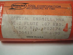 BRUBAKER Tool HSS End Mill 1-1/2