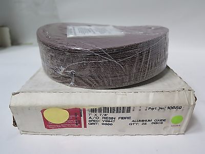 Carborundum Abrasives A/O Resin Fiber Discs 60 Grit 7" x 7/8" 10689 Qty 25 New