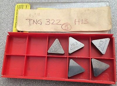 SANDVIK Coromant TNG 322 H13 Lathe Carbide Inserts 5 Pcs New Tools