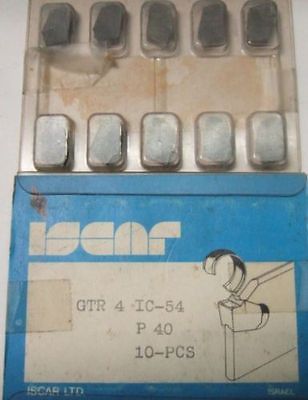 ISCAR GTR 4 IC 54 P 40 Carbide Inserts Grooving 10 Pcs Lathe Self Grip Cut-Off