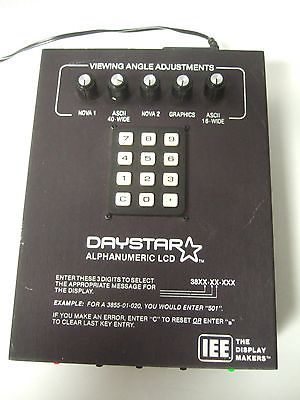IEE DAYSTAR ALPHANUMERIC LCD Display Model 29391-01 Nova