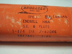 BRUBAKER TOOL HSS End Mill 1-1/4