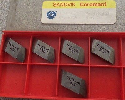 SANDVIK Coromant TLTP-4L H13A K20 Grooving Lathe Carbide Inserts 5 Pcs New