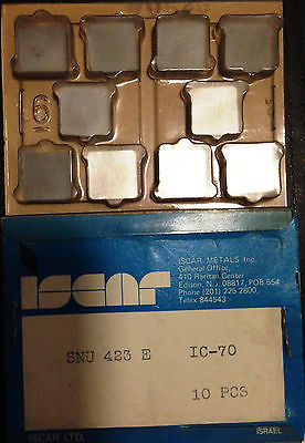 ISCAR SNU 423E IC70 Carbide Inserts 10 Pcs New Lathe Mill Tools