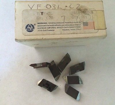 7 Pcs TGI USA Made VF 03L C2 TLTF 3L C2B Lathe Grooving Carbide Inserts Tools