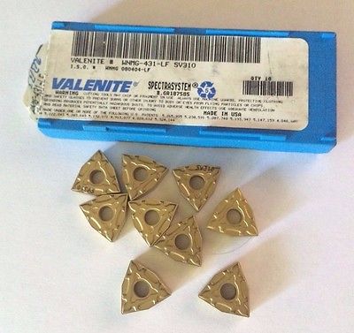 9 Pcs Valenite WNMG 431 LF SV 310 Lathe Carbide Inserts Tools Gold New