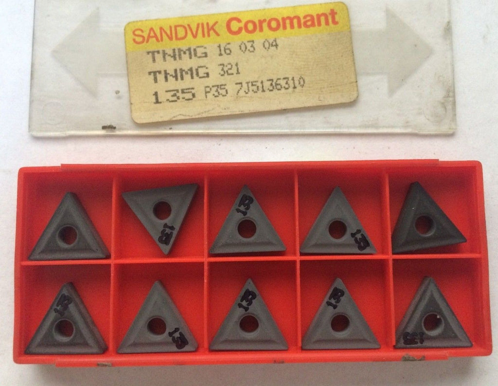 10 Pcs SANDVIK Coromant TNMG 321 16 03 04 135 P35 Lathe Carbide Inserts Tool New