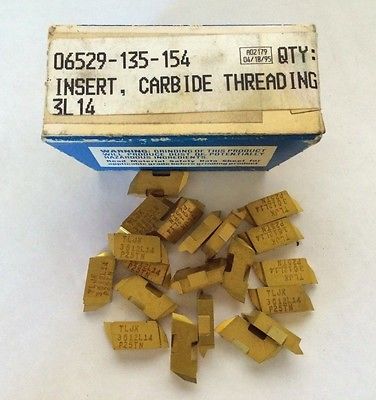 TGI USA Made TLJK P25TN 3012 L14 Lathe Grooving Carbide Inserts 20 Pcs Gold New