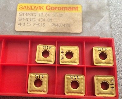 SANDVIK Coromant SNMG 434-QM 12 04 16-QM 415 P-K15 Lathe Mill Carbide 6 Inserts