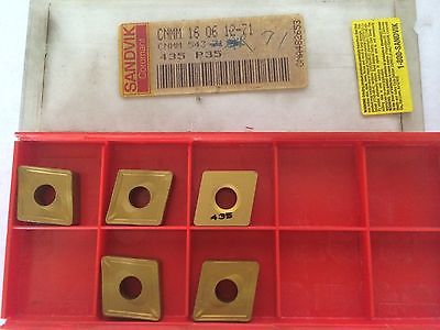 5 Pcs SANDVIK Coromant CNMM 543 16 06 12-71 435 P35 Lathe Carbide Inserts Gold