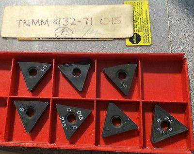 SANDVIK Coromant Cemented TNMM 432-71 015 P15 Lathe Carbide Inserts 7 Pcs New