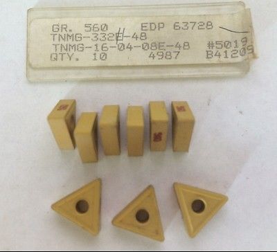 9 Pcs Carboloy TNMG 332 560 48 16 04 08E 63728 Lathe Carbide Inserts Tools New