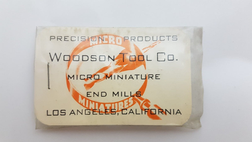 3 Pcs Woodson Tool Miniature 7/64 S11 Single End Mill 2 Flutes USA Precision