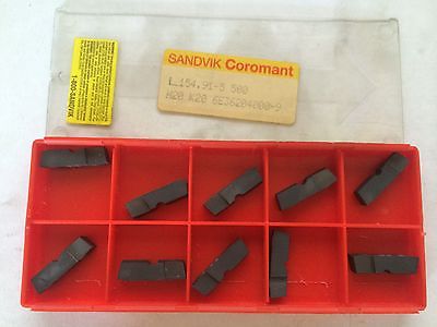 10 Pcs SANDVIK Coromant L154.91 5 500 H20 K20 Grooving Lathe Carbide Inserts New