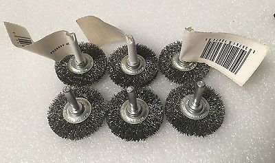 Lot of 6 Wire Brush Wheels 1/4" Shank DISSTON 2" MTD C 4408204 Brand New