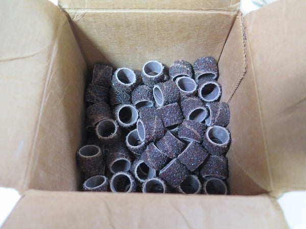 100 Pcs MERIT 1/2 x 1/2" Spiral Wound Bands 96732 Grit 240 Brand New