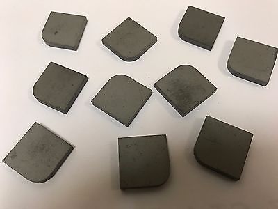 Lot of 10 Square Solid Carbide Blanks with Corner Radius 3/4
