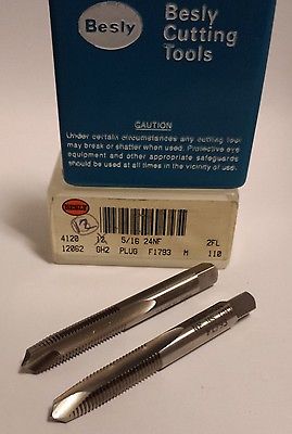 Lot of 2 Besly Tap 5/16 24NF GH2 PLUG HS 2 FLUTE Brand New Made in The USA