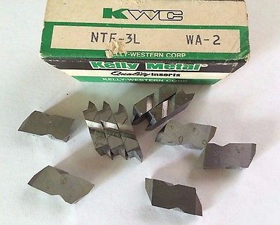 10 Pcs KWC NTF 3L WA-2 Kelly Metal Lathe Grooving Carbide Inserts Tools New