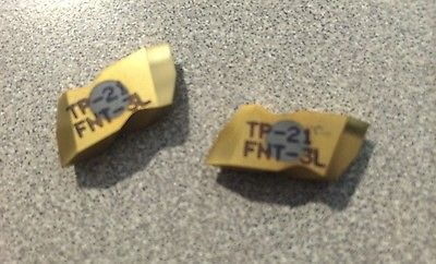 Teledyne Cutting Tools TP-21 FNT-3L Grooving Lathe Carbide Inserts 2 Pcs Gold