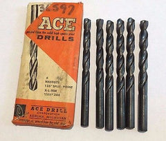 6 Pcs ACE Drills HSS NAS 907B 135˚ Split Point X-L-TEM Series 11/32 New 384