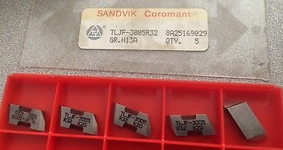 SANDVIK Coromant TLJF 3005R32 H13A R32 K20 Lathe Grooving Carbide 5 Inserts New