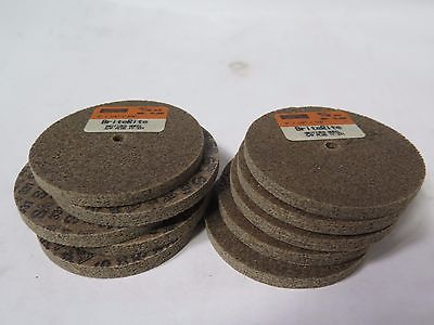 10 Pcs Standard Abrasives 3 x 1/4 x 1/4" Unitized Wheels Fine A/O Brand New
