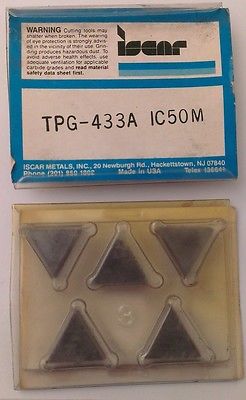 ISCAR TPG 433A IC 50M Carbide Inserts 5 Pcs Lathe Turning New Mill Tools