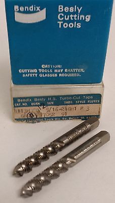 Lot of 2 Besly Tap 5/16-24NF HS GH1 3 FLUTE TURBO-CUT PLUG BRAND NEW MADE IN USA