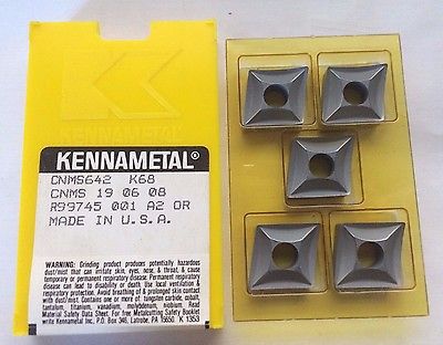 5 Pcs Kennametal CNMS 642 19 06 08 K68 Lathe Carbide Inserts Cutting Tools New