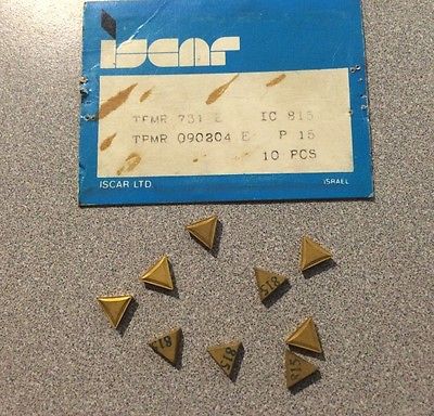 ISCAR TPMR 731 E IC 815 Carbide Inserts 9 Pcs Lathe Turning Mill Tools New Gold