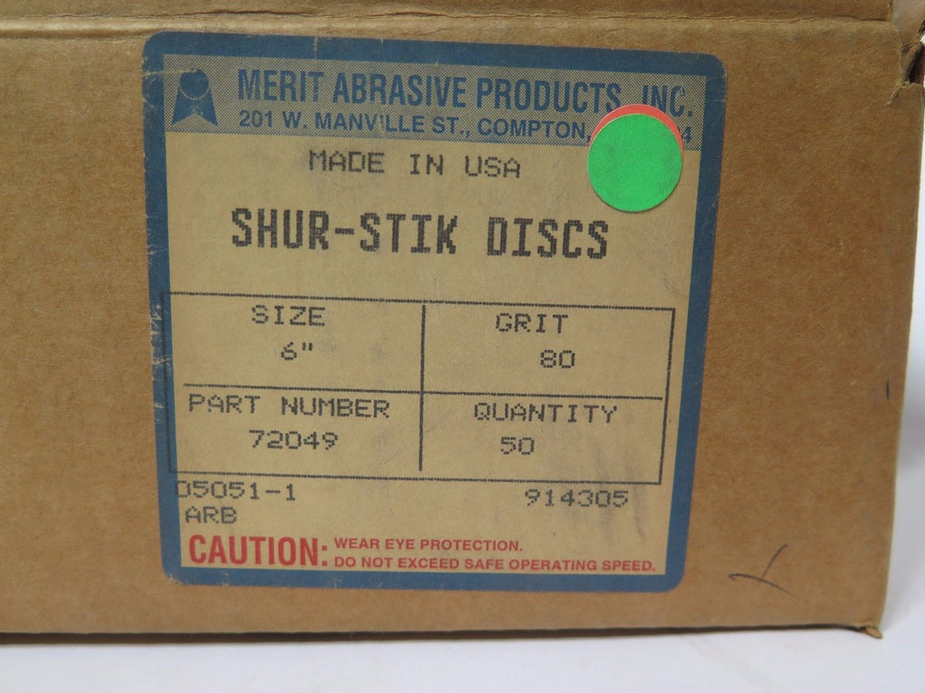 50 Pcs MERIT Shur-Stik Discs 72049 6