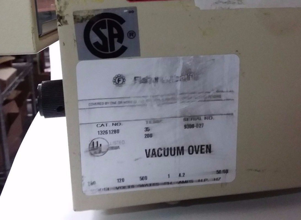 FISHER SCIENTIFIC Isotemp Vacuum Oven Model 280